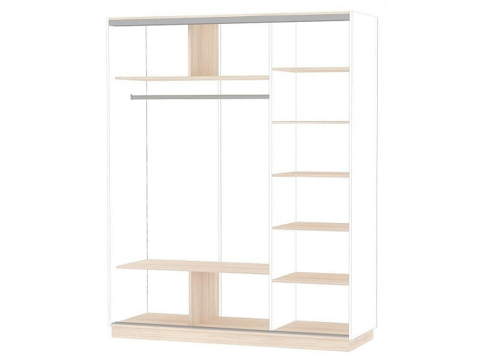 Комплект внутренних элементов шкафа-купе D3 1800*600, цвет: Ясень шимо светлый Комплект внутренних элементов шкафа-купе D3 1800*600, цвет: Ясень шимо светлый