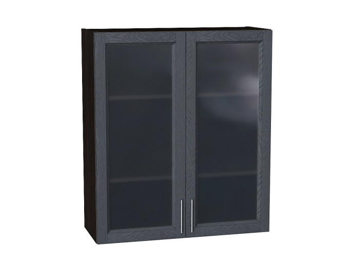 Шкаф верхний с 2-мя остекленными дверцами Сканди, цвет: Graphite Softwood Шкаф верхний с 2-мя остекленными дверцами Сканди, цвет: Graphite Softwood
