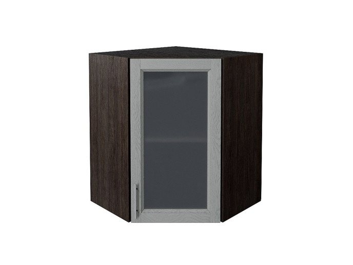 Шкаф верхний угловой остекленный Сканди, цвет: Grey Softwood Шкаф верхний угловой остекленный Сканди, цвет: Grey Softwood