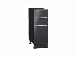 Шкаф нижний с 3-мя ящиками Фьюжн, цвет: Anthracite