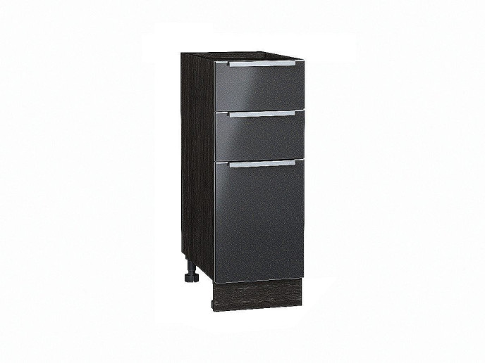 Шкаф нижний с 3-мя ящиками Фьюжн, цвет: Anthracite Шкаф нижний с 3-мя ящиками Фьюжн, цвет: Anthracite