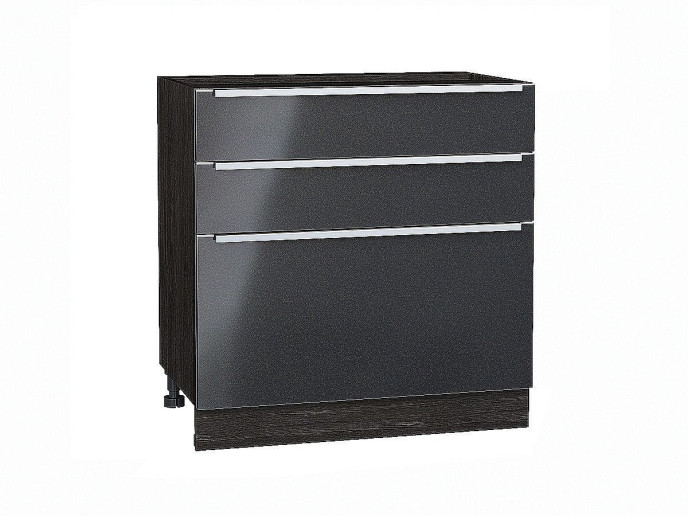 Шкаф нижний с 3-мя ящиками Фьюжн, цвет: Anthracite Шкаф нижний с 3-мя ящиками Фьюжн, цвет: Anthracite