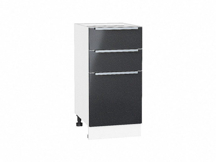 Шкаф нижний с 3-мя ящиками Фьюжн, цвет: Anthracite Шкаф нижний с 3-мя ящиками Фьюжн, цвет: Anthracite