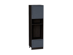 Шкаф пенал с 1-ой дверцей и ящиком под технику Сканди, цвет: Graphite Softwood