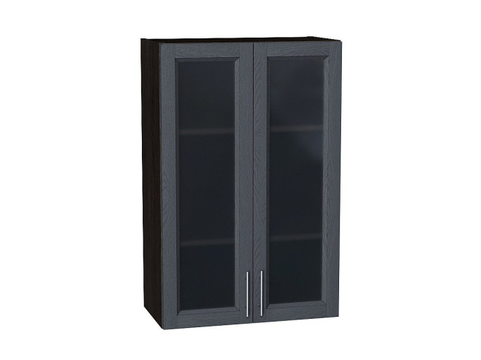 Шкаф верхний с 2-мя остекленными дверцами Сканди, цвет: Graphite Softwood Шкаф верхний с 2-мя остекленными дверцами Сканди, цвет: Graphite Softwood