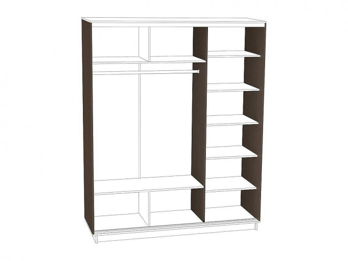 Комплект боковых элементов шкафа-купе D2/D3 2200*600, цвет: Черное дерево Комплект боковых элементов шкафа-купе D2/D3 2200*600, цвет: Черное дерево