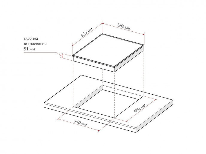 Индукционная варочная поверхность EVI 640F BL, цвет: Черный